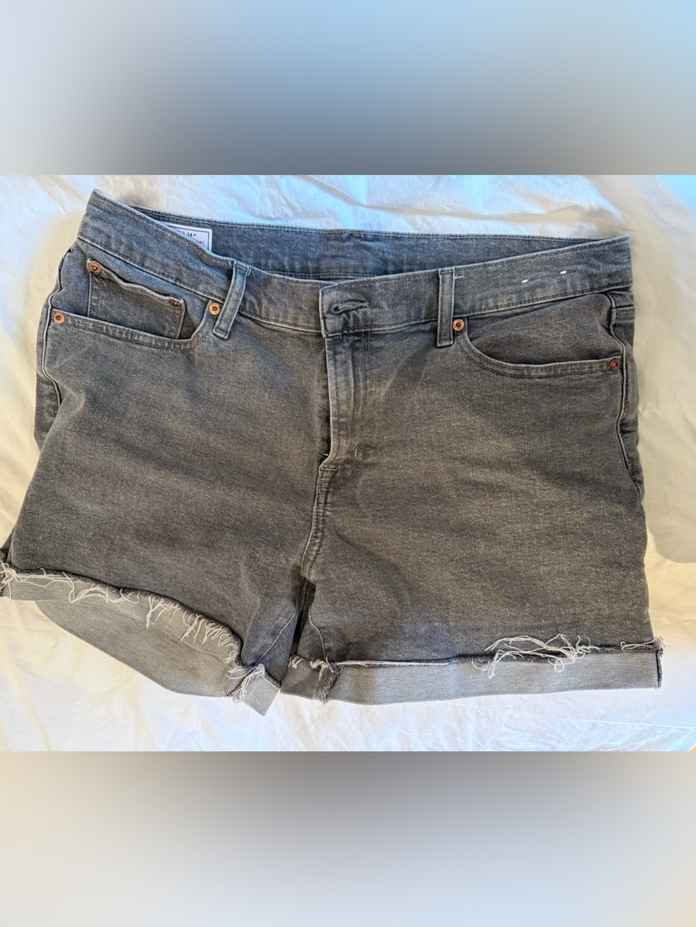 GAP Womens Mid Rise Denim Cutoff Shorts